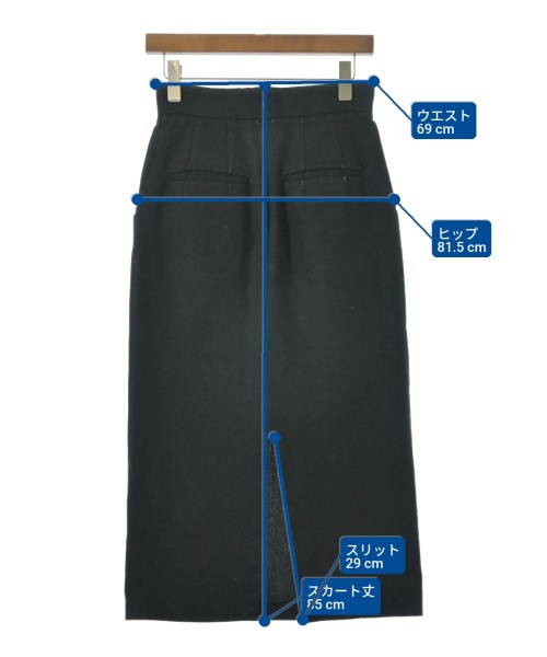 Mame Kurogouchi（マメクロゴウチ）ロング・マキシ丈スカート 黒 サイズ:1(S位) レディース/2200662793052