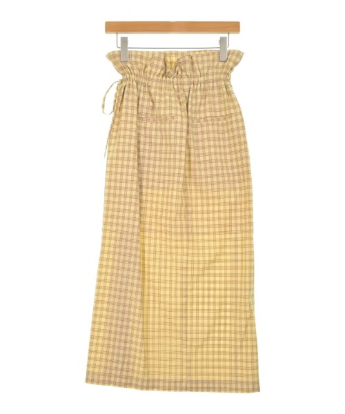 Mame Kurogouchi（マメクロゴウチ）ロング・マキシ丈スカート 黄 サイズ:1(S位) レディース/2200662225041