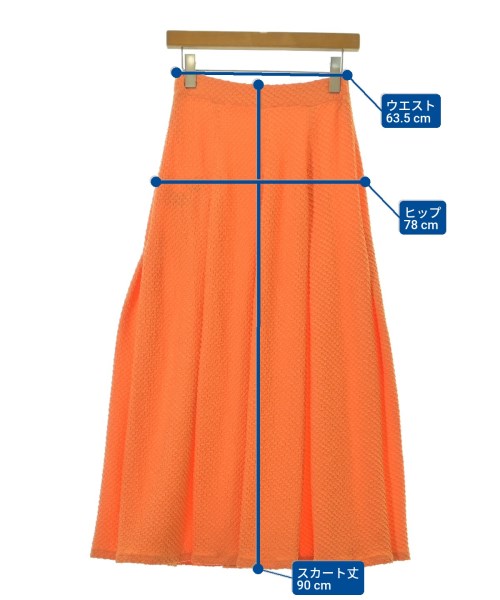 Mame Kurogouchi（マメクロゴウチ）ロング・マキシ丈スカート オレンジ サイズ:2(M位) レディース/2200668616058
