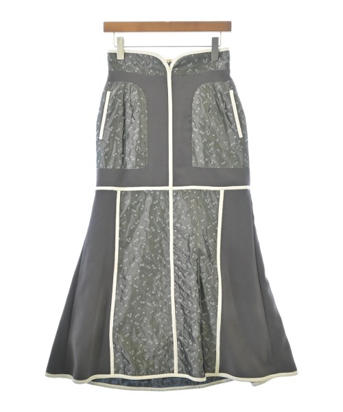 Mame Kurogouchi(マメ　クロゴウチ)ロング・マキシ丈スカート グレー サイズ:2(M位)/2200668943024