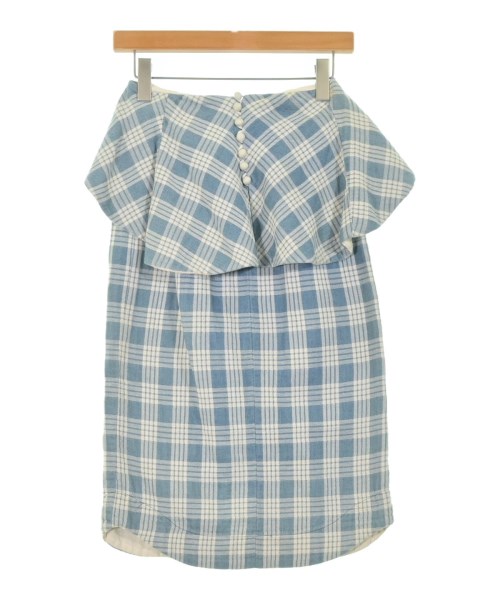 Mame Kurogouchi（マメクロゴウチ）ロング・マキシ丈スカート 青 サイズ:1(S位) レディース/2200672071607