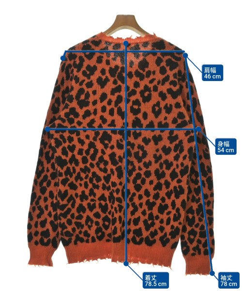 R13（アールサーティーン）ニット・セーター オレンジ サイズ:M メンズ/2200633784164