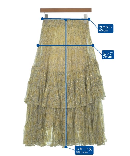NE QUITTEZ PAS（ヌキテパ）ロング・マキシ丈スカート ゴールド サイズ:-(XS位) レディース/2200625108060