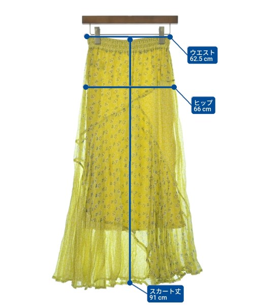 NE QUITTEZ PAS（ヌキテパ）ロング・マキシ丈スカート 黄 サイズ:-(S位) レディース/2200620992893