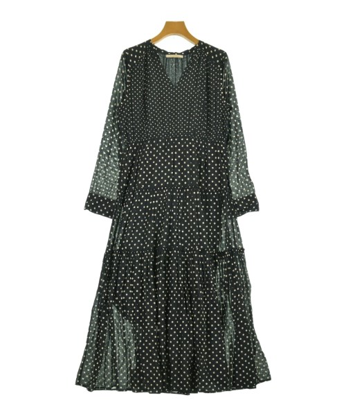 ヌキテパ　黒ワンピース ヌキテパ NE QUITTEZ PAS! COTTON VOILE SHIRRING SLE ロング