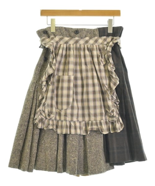 keisuke kanda(ケイスケカンダ)ひざ丈スカート 茶 サイズ:F/2200655417019