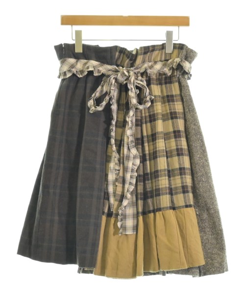 keisuke kanda（ケイスケカンダ）ひざ丈スカート 茶 サイズ:F レディース/2200655417019