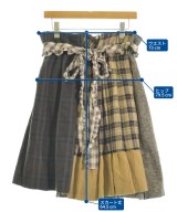 keisuke kanda（ケイスケカンダ）ひざ丈スカート 茶 サイズ:F レディース/2200655417019