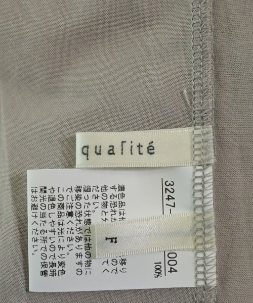 qualite（カリテ）Tシャツ・カットソー グレー サイズ:F レディース/2200626288228