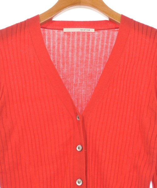 qualite（カリテ）カーディガン 赤 サイズ:F レディース/2200620002035