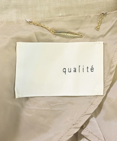 qualite（カリテ）テーラードジャケット ベージュ サイズ:38(M位) レディース/2200606303026