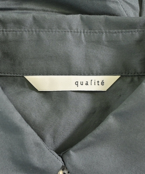 qualite（カリテ）シャツワンピース 緑 サイズ:38(M位) レディース/2200610485077