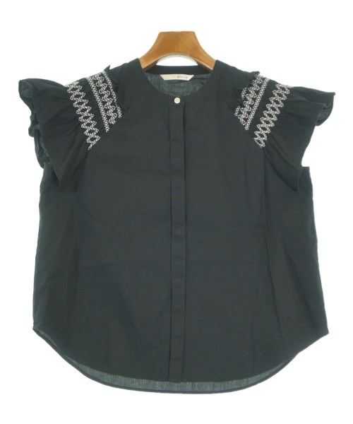 qualite(カリテ)ブラウス 黒 サイズ:F/2200649393367