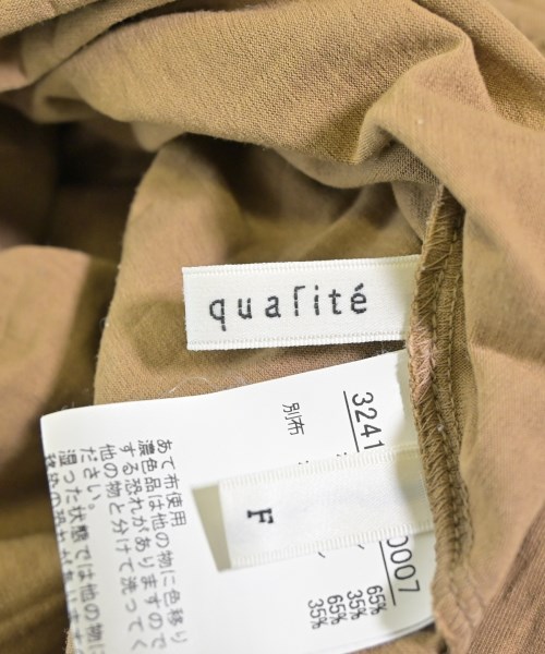 qualite（カリテ）Tシャツ・カットソー ベージュ サイズ:F レディース/2200657143077