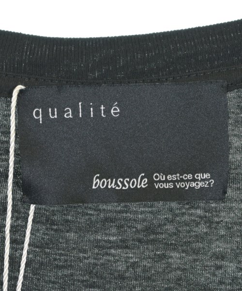 qualite（カリテ）Tシャツ・カットソー 黒 サイズ:F レディース/2200713296310