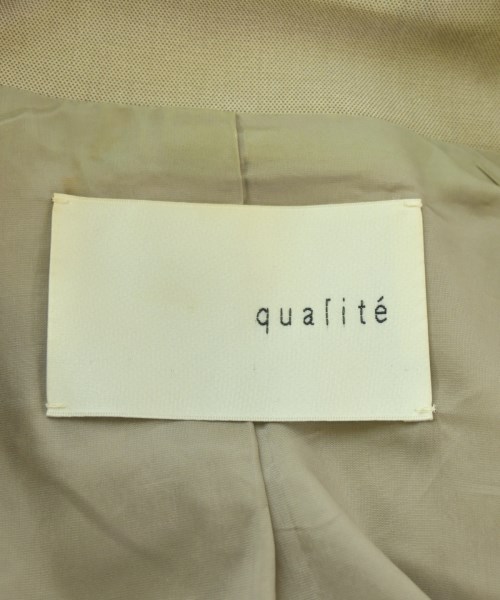 qualite（カリテ）テーラードジャケット ベージュ サイズ:F レディース/2200727892027