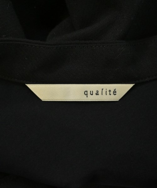qualite（カリテ）シャツワンピース 黒 サイズ:38(M位) レディース/2200680009104