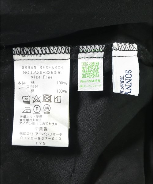 URBAN RESEARCH Sonny Label（アーバンリサーチサニーレーベル）ブラウス 黒 サイズ:F レディース/2200705347075