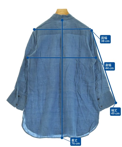 dosa（ドーサ）カジュアルシャツ 青 サイズ:4(XL位) レディース/2200643725119