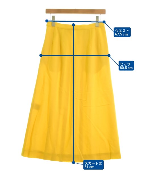 PLAIN PEOPLE（プレインピープル）ロング・マキシ丈スカート 黄 サイズ:2(S位) レディース/2200616380079