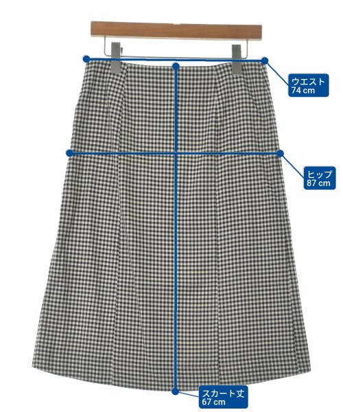 PLAIN PEOPLE（プレインピープル）ひざ丈スカート 白 サイズ:4(L位) レディース/2200676149081