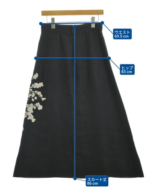 PLAIN PEOPLE（プレインピープル）ロング・マキシ丈スカート 黒 サイズ:3(M位) レディース/2200681101098