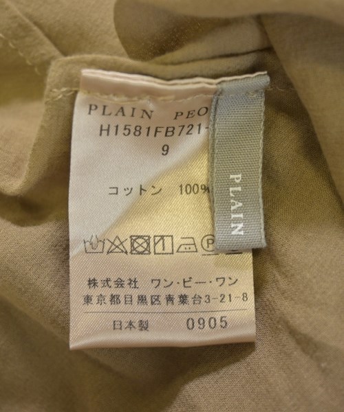 PLAIN PEOPLE（プレインピープル）カジュアルシャツ 茶 サイズ:9(F) レディース/2200716529330