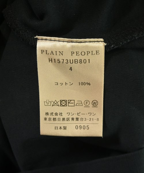 PLAIN PEOPLE（プレインピープル）Tシャツ・カットソー 黒 サイズ:4(L位) レディース/2200701920050