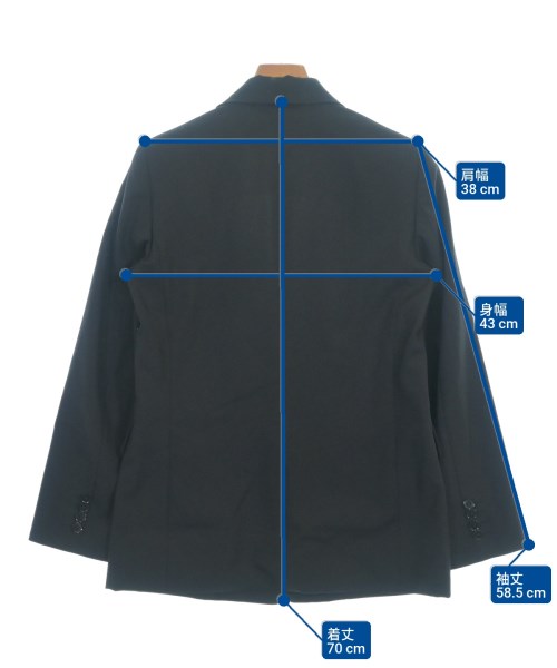 PLAIN PEOPLE（プレインピープル）テーラードジャケット 黒 サイズ:3(M位) レディース/2200665566066