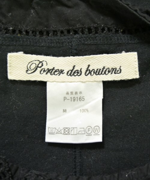 Porter des boutons（ポルテデブトン）Tシャツ・カットソー 黒 サイズ:F レディース/2200711890206