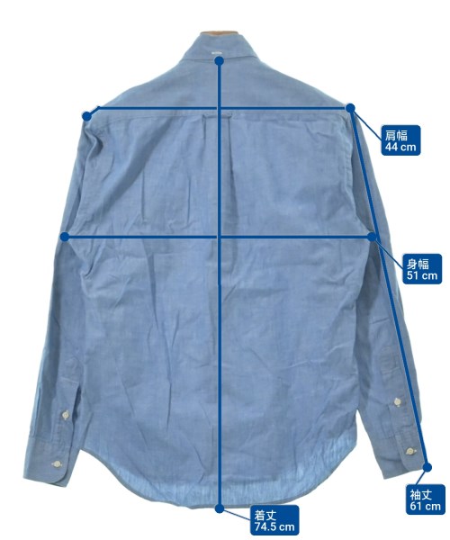 GITMANBROS（ギットマンブラザーズ）カジュアルシャツ 青 サイズ:S メンズ/2200641292095