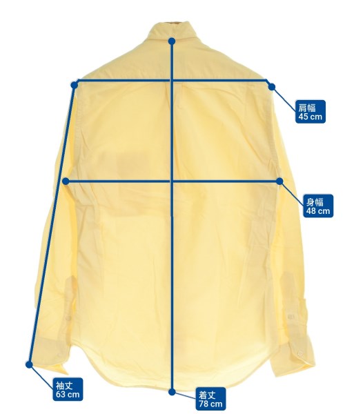 GITMANBROS（ギットマンブラザーズ）カジュアルシャツ 黄 サイズ:S メンズ/2200651236263