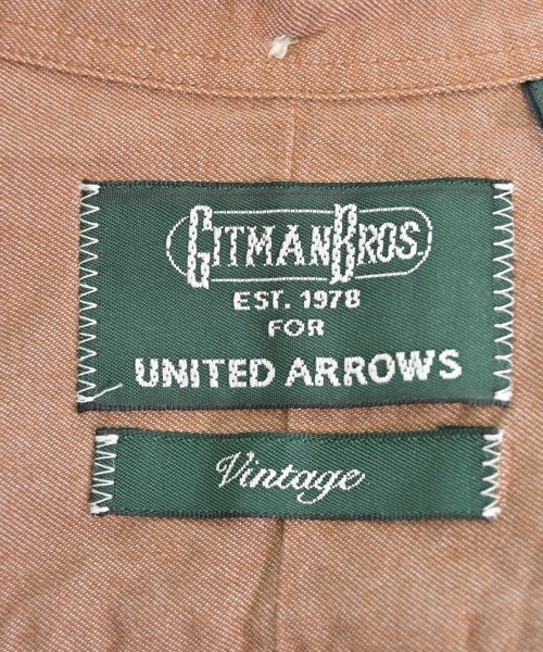 GITMANBROS（ギットマンブラザーズ）カジュアルシャツ 茶 サイズ:15(S位) メンズ/2200683728026