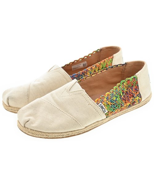 TOMS(トムス)モカシン/デッキシューズ 白 サイズ:25cm/2200642934161