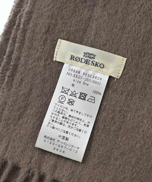 RODE SKO（ロデスコ）ストール 茶 サイズ:- レディース/2200669458176