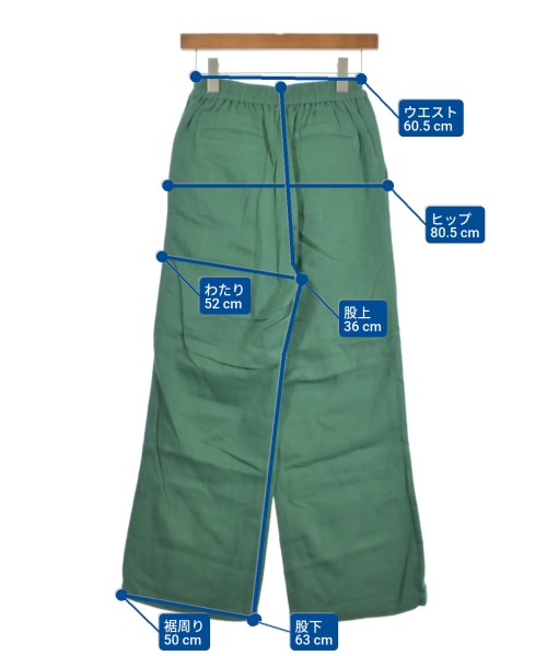 B MING LIFE STORE by BEAMS（ビーミングライフストアバイビームス）スラックス 緑 サイズ:S レディース/2200628414038
