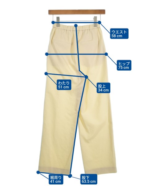 B MING LIFE STORE by BEAMS（ビーミングライフストアバイビームス）スラックス 黄 サイズ:S レディース/2200628414045