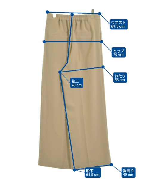 B MING LIFE STORE by BEAMS（ビーミングライフストアバイビームス）スラックス ベージュ サイズ:M レディース/2200619461034