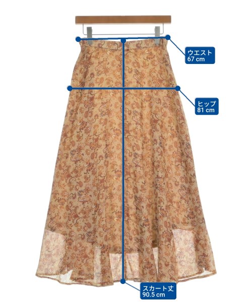 B MING LIFE STORE by BEAMS（ビーミングライフストアバイビームス）ロング・マキシ丈スカート ベージュ サイズ:M レディース/2200648211082