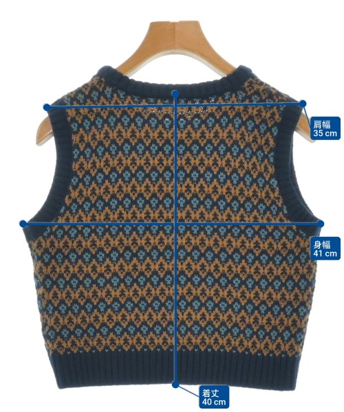 B MING LIFE STORE by BEAMS（ビーミングライフストアバイビームス）ベスト 紺 サイズ:L レディース/2200659033017