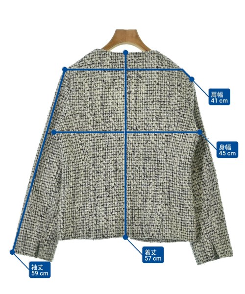 B MING LIFE STORE by BEAMS（ビーミングライフストアバイビームス）ノーカラージャケット 白 サイズ:L レディース/2200697526014