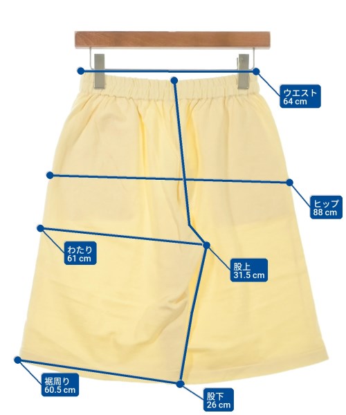 DEMYLEE（デミリー）ショートパンツ 黄 サイズ:XS レディース/2200631175148