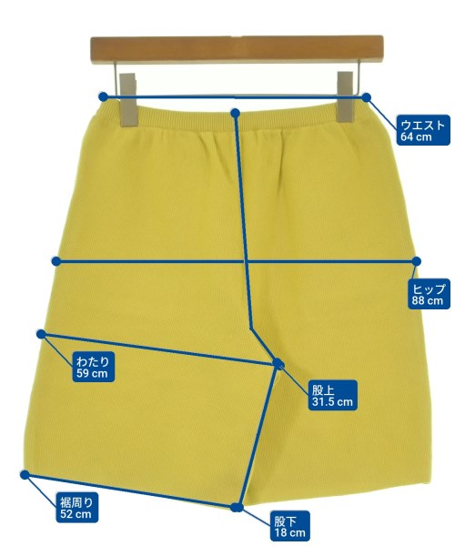 DEMYLEE（デミリー）ショートパンツ 黄 サイズ:XS レディース/2200631192718