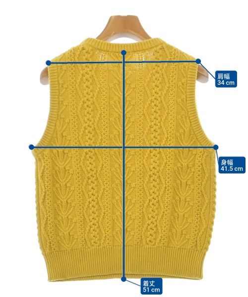 DEMYLEE（デミリー）ベスト 黄 サイズ:XS レディース/2200631211990