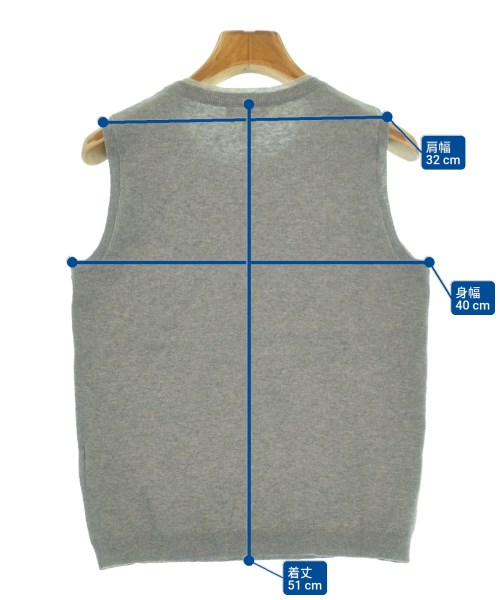 DEMYLEE（デミリー）ベスト/ノースリーブ グレー サイズ:XS レディース/2200631230281