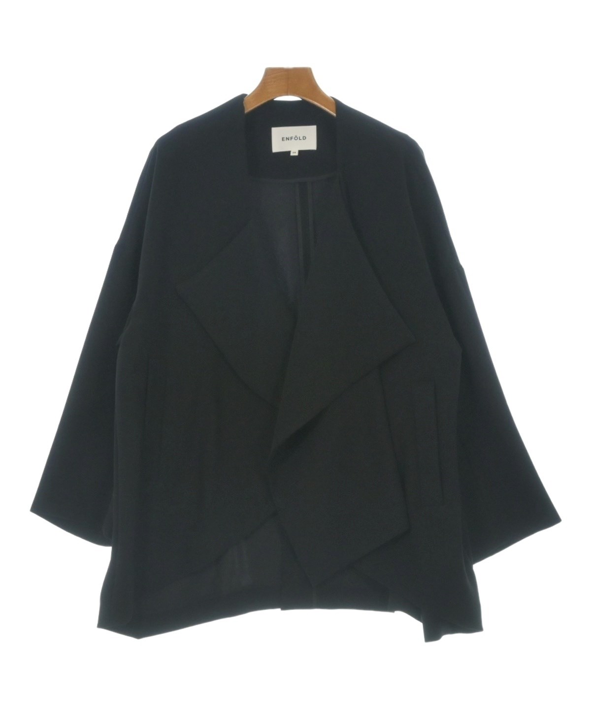ENFOLD（エンフォルド）ノーカラージャケット 黒 サイズ:36(S位