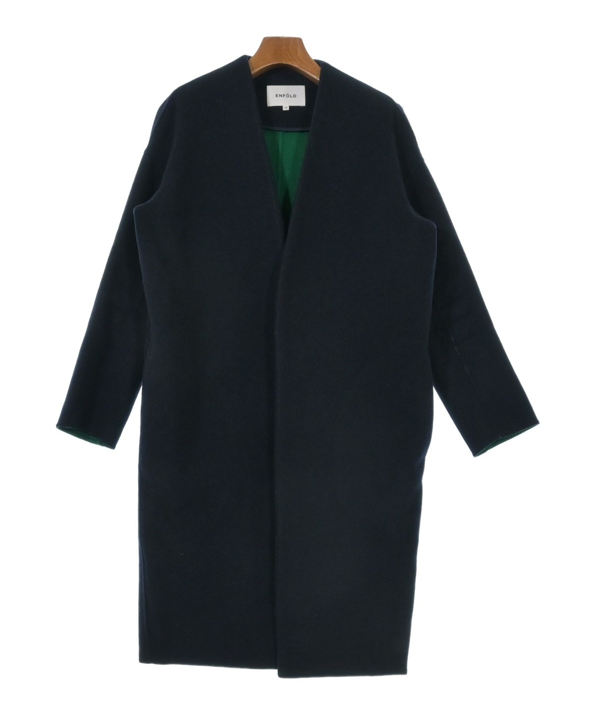 ENFOLD（エンフォルド）チェスターコート 紺 サイズ:36(S位
