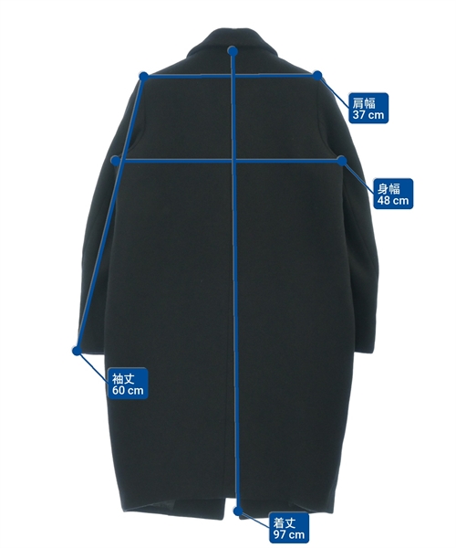 ENFOLD（エンフォルド）チェスターコート 黒 サイズ:36(S位) レディース/2200638866032