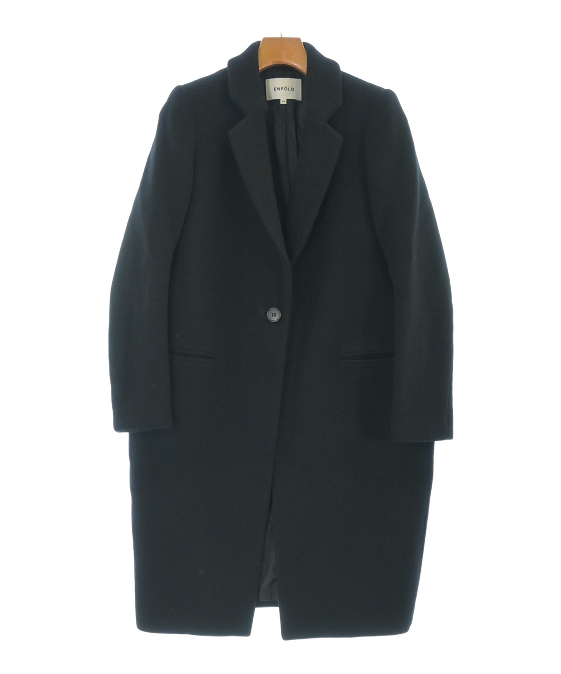 ENFOLD（エンフォルド）チェスターコート 黒 サイズ:36(S位