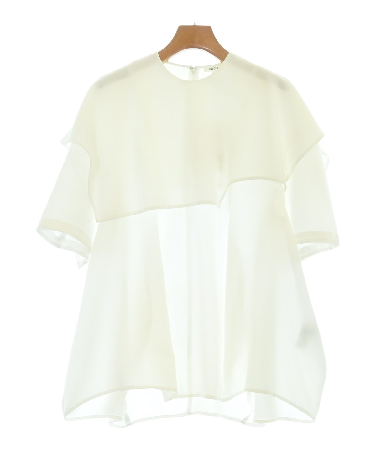 エンフォルド ENFOLD VERY掲載 予約完売 白チュニックブラウス38 エンフォルド ENFOLD VERY掲載 予約完売 白チュニックブラウス38